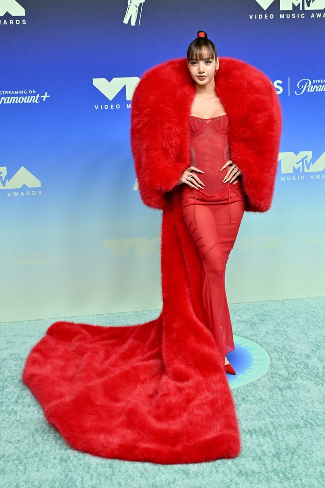 Lisa Round Booty Fishnet Tights Platform Boots Vmas