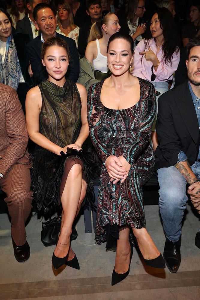 Madelyn Cline Sheer Paisley Feather Dress Etro Milan