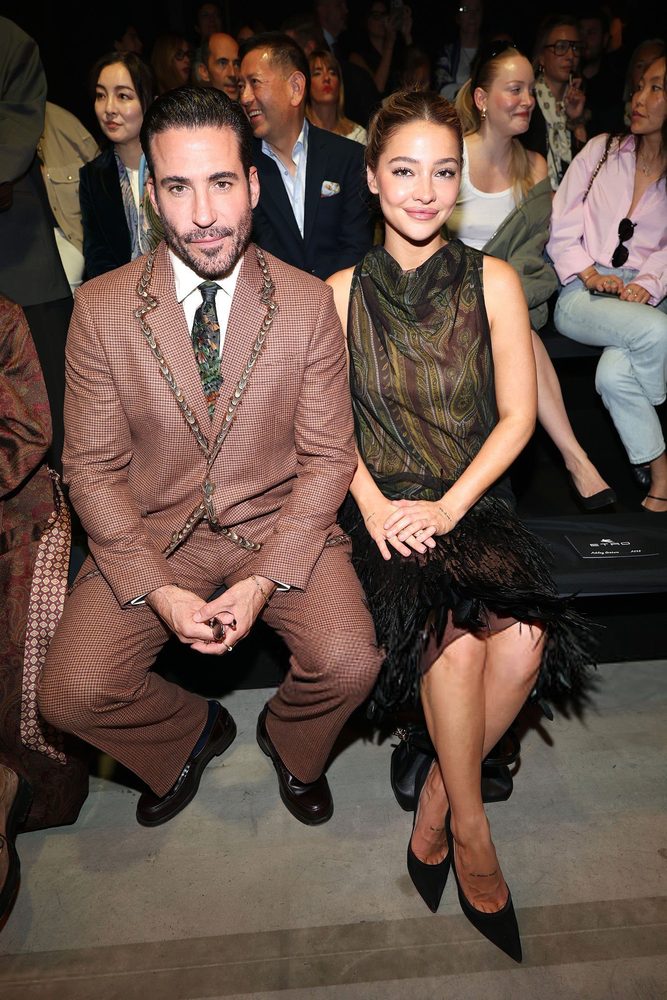 Madelyn Cline Sheer Paisley Feather Dress Etro Milan