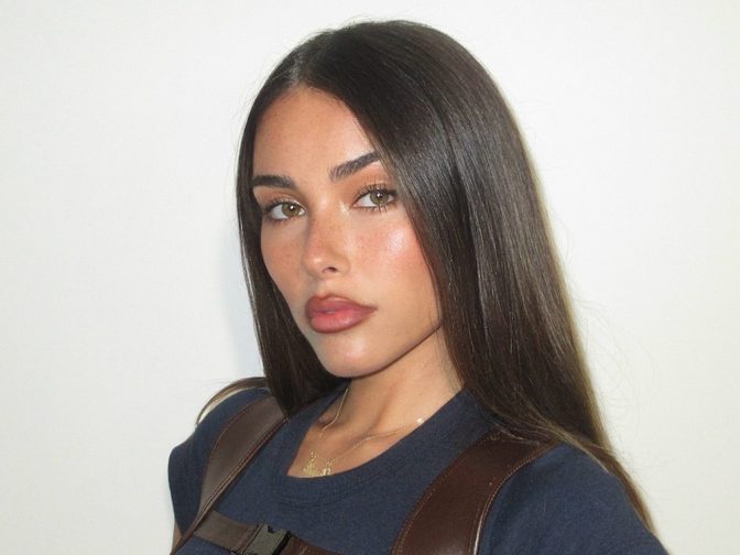 Madison Beer Fortnite Skin Busty Leather Harness White Shorts