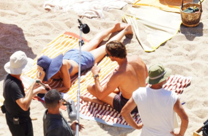 Margot Robbie Blue Denim Bikini Saint Tropez Oceans Set