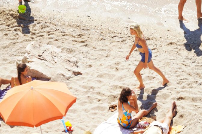 Margot Robbie Blue Denim Bikini Saint Tropez Oceans Set