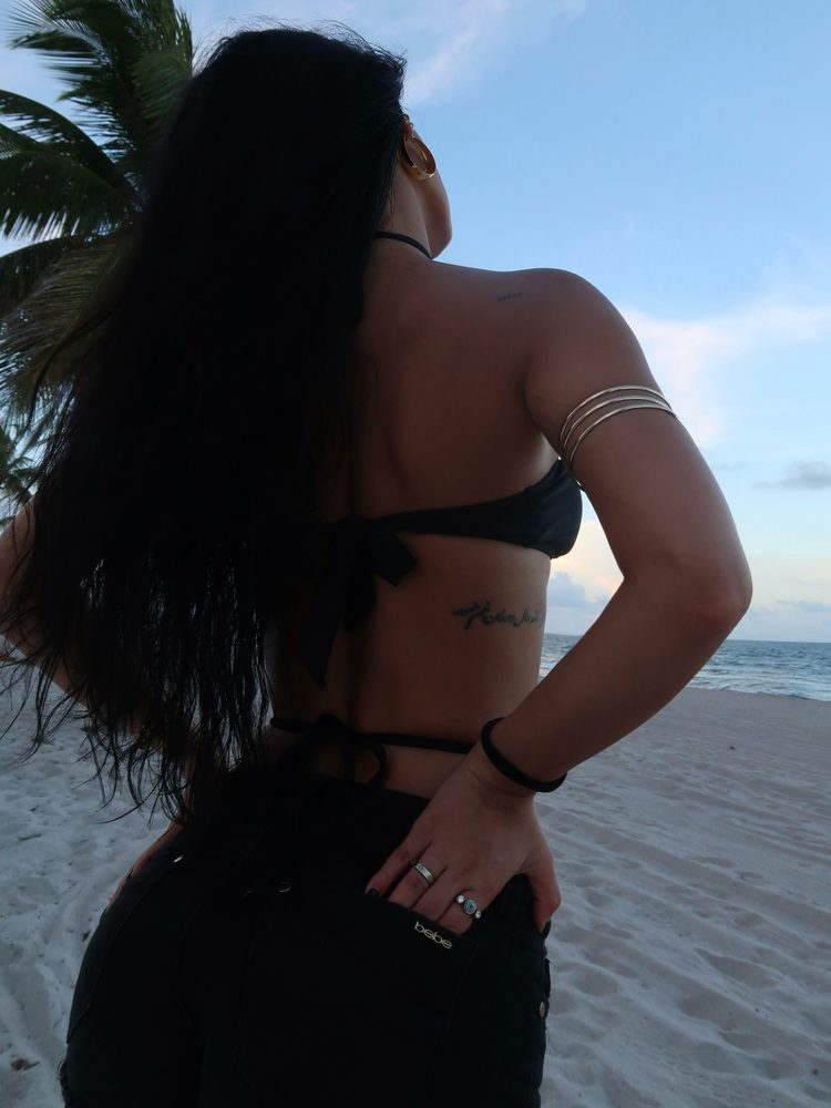 Naaz Torbati Sexy Body Tan Lines Beach Swimsuit