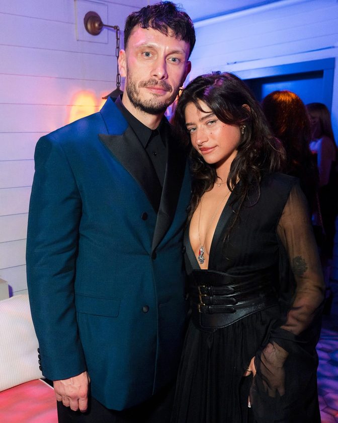 Odessa Azion High Slit Sheer Dress Panty Peek Hbo Afterparty