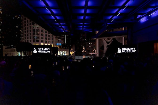 Olivia Rodrigo Sexy Legs Sheer Dark Stockings Grammy Museum
