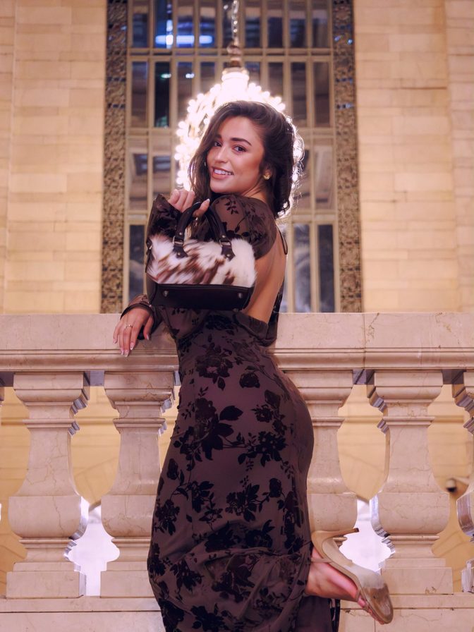 Presley Elise Floral Mesh Dress Marsak Campaign Grand Central