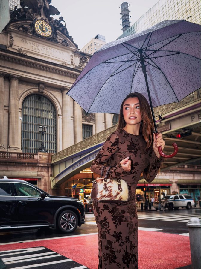 Presley Elise Floral Mesh Dress Marsak Campaign Grand Central