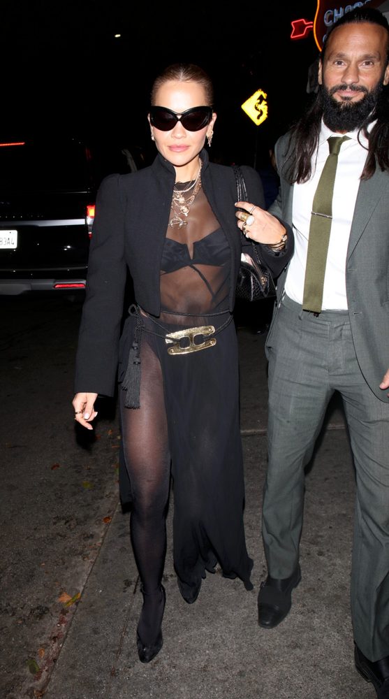 Rita Ora Bare Ass Thong See Through Dress Chateau Marmont