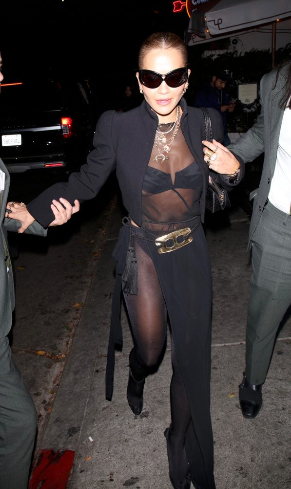 Rita Ora Bare Ass Thong See Through Dress Chateau Marmont