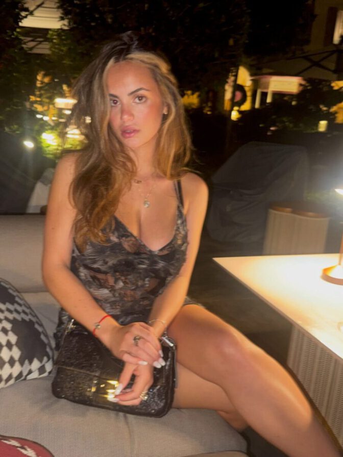 Sarabella Harris Sheer Black Lace Mini Cleavage Night Out