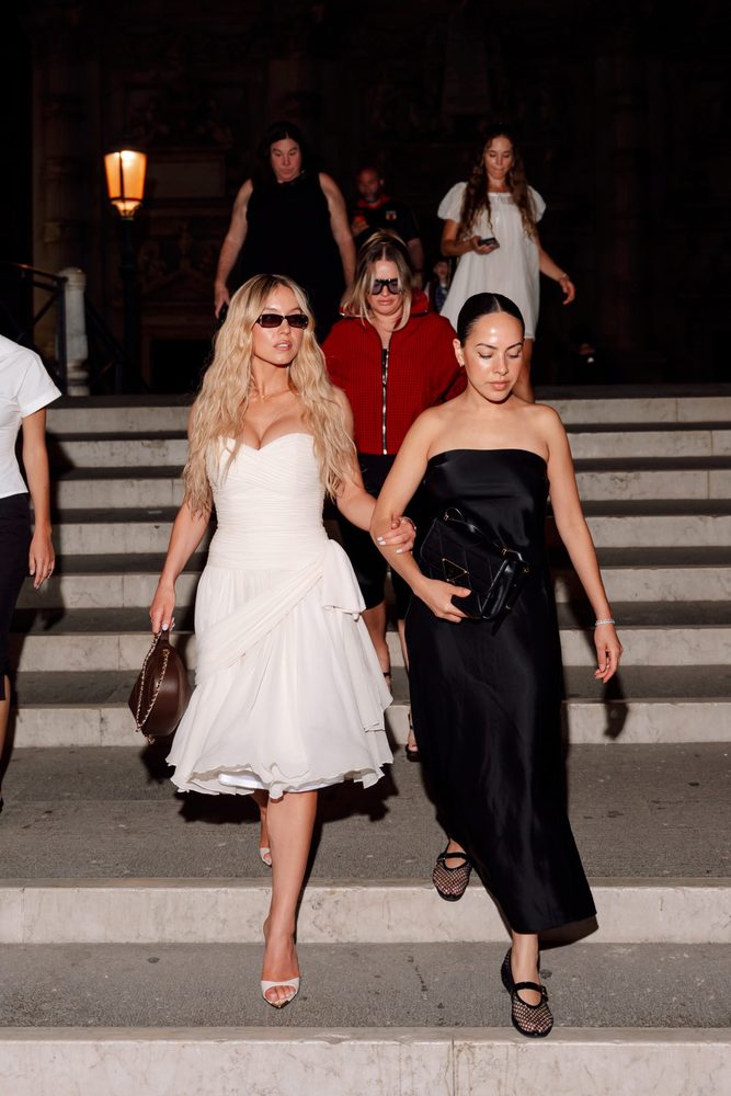 Sydney Sweeney Breasts Cleavage White Dress Venice