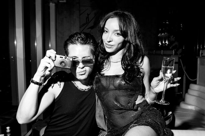 Tinashe Sheer Black Mesh Cutout Dress Popstar Party Nyc