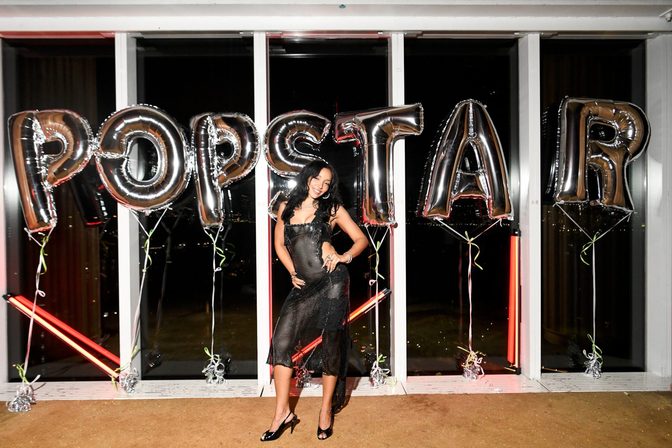 Tinashe Sheer Black Mesh Cutout Dress Popstar Party Nyc