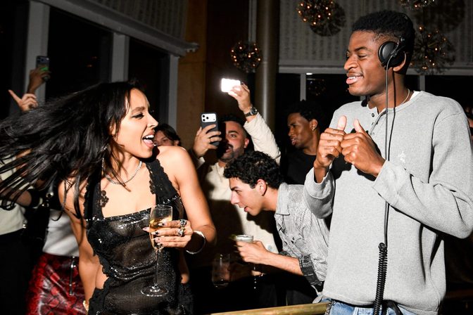 Tinashe Sheer Black Mesh Cutout Dress Popstar Party Nyc