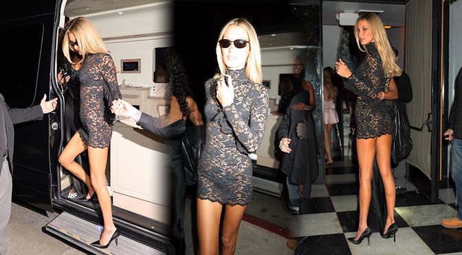 Bella Hadid Turns Up the Heat in See-Through Black Lace Bodycon After Victoria’s Secret