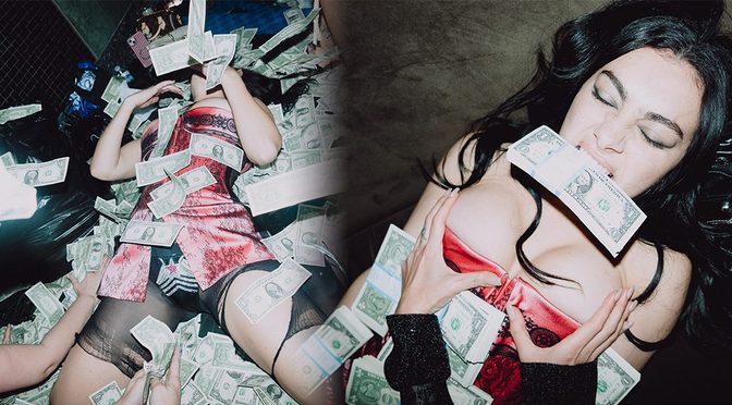 Charli XCX Drowns in Cash and Curves in That Tight Red Lace After Vegas Tour Close