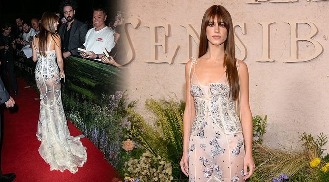 Daisy Edgar-Jones Stuns In A Custom Sheer Miu Miu Gown At The Sydney Premiere Of Sense And Sensibility