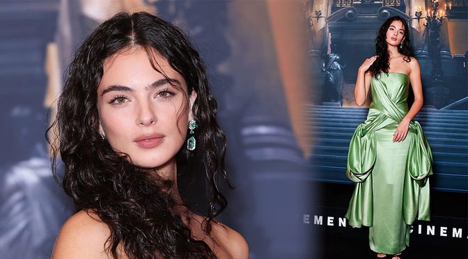 Deva Cassel Glows in Soft Green Strapless Dior Gown for Fantôme de l’Opéra Paris Night
