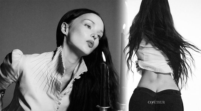 Dove Cameron’s Bare Midriff and Leather Curves Own the Coveteur Fall Cover