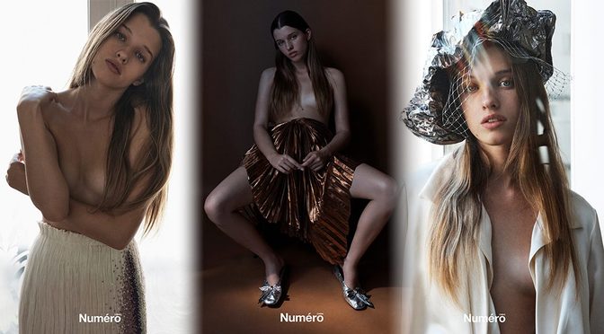 Ever Anderson Goes Fully Bare-Chested in Dior Metal for Numéro China