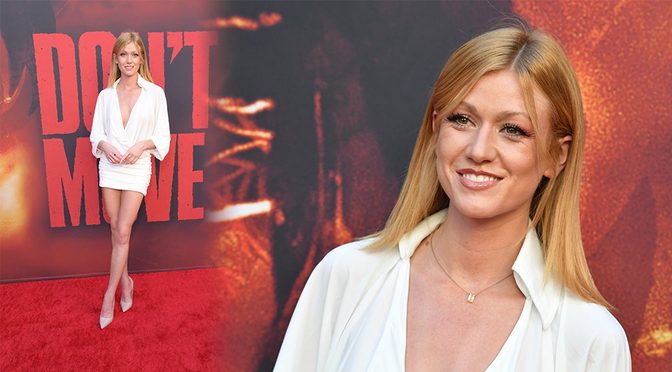Katherine McNamara’s White Mini Dress and Endless Legs Own the Don’t Move Red Carpet