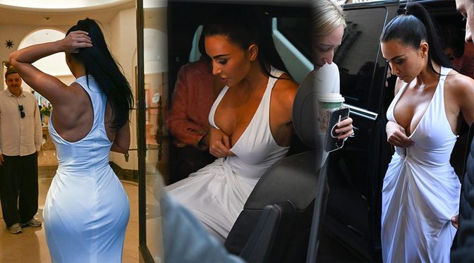 Kim Kardashian Braless Breasts Pokies
