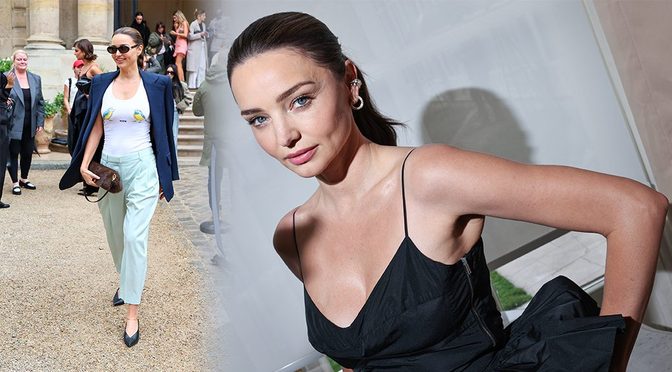 Miranda Kerr’s Seafoam Cutouts and Bare Abs Steal the Stella McCartney Catwalk