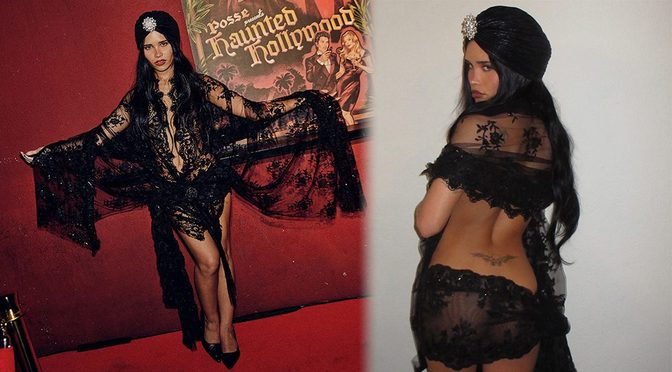 Nessa Barrett Sexy Sheer Outfit