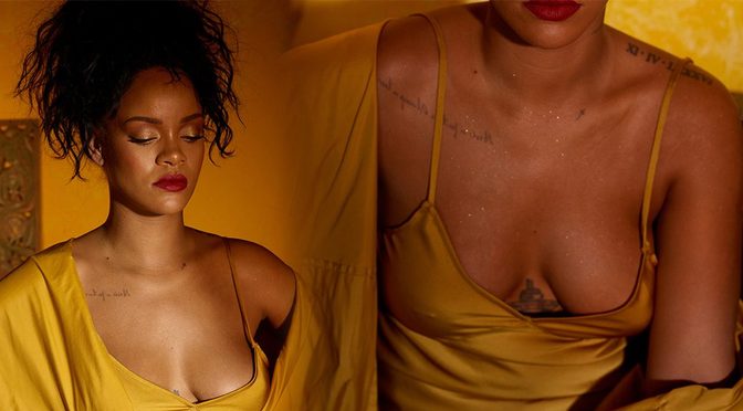 Rihanna Barely Covered in Golden Silk: Sizzling Unreleased Fenty Shoot Outtakes