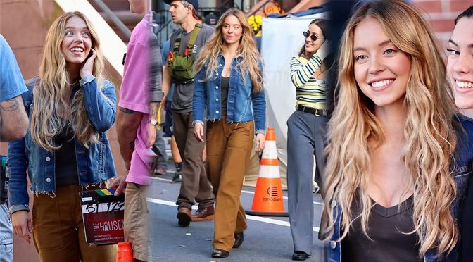 Sydney Sweeney’s Denim Jacket Barely Contains That Cleavage on The Housemaid’s Secret Set