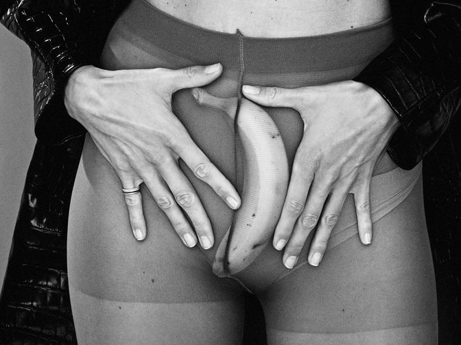 Anja Rubik Topless Sheer Tights Punk Issue Cr Fashion Book