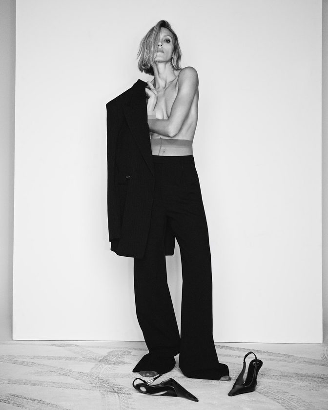 Anja Rubik Topless Sheer Tights Punk Issue Cr Fashion Book