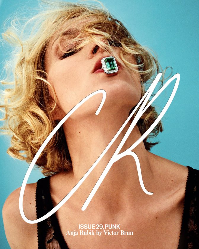Anja Rubik Topless Sheer Tights Punk Issue Cr Fashion Book