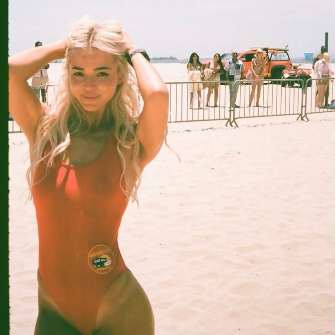 Baywatch Reboot Cast Red Swimsuit Venice Beach Heat