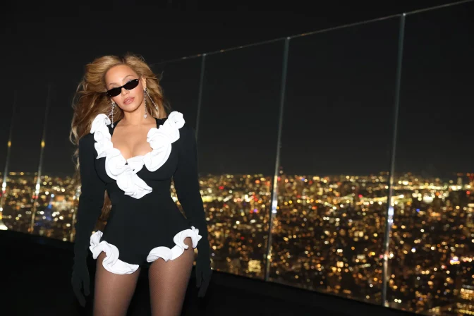 Beyonce Black Bodysuit Booty Sheer Tights Nyc