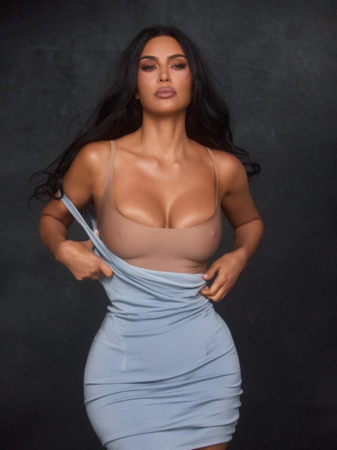 Busty Kim Kardashian Tight Corset Massive Cleavage Panties