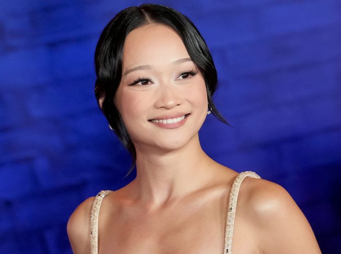 Callina Liang Beaded Champagne Dress Street Fighter Premiere