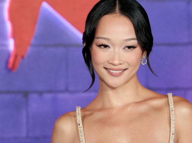 Callina Liang Beaded Champagne Dress Street Fighter Premiere