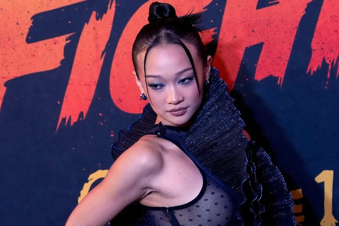 Callina Liang Braless Sheer Dress Street Fighter Red Carpet