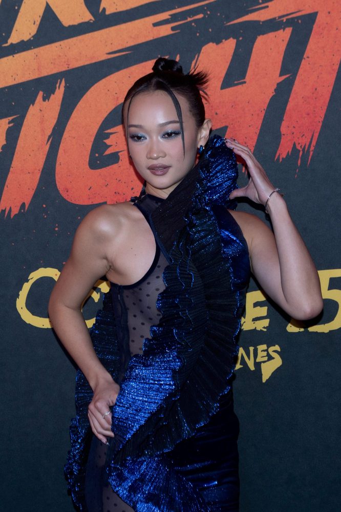 Callina Liang Braless Sheer Dress Street Fighter Red Carpet