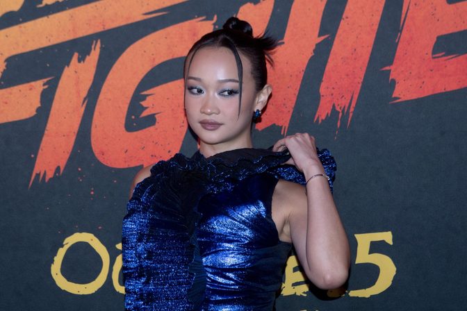 Callina Liang Braless Sheer Dress Street Fighter Red Carpet