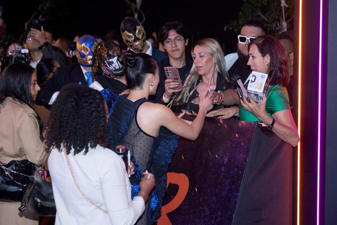Callina Liang Braless Sheer Dress Street Fighter Red Carpet