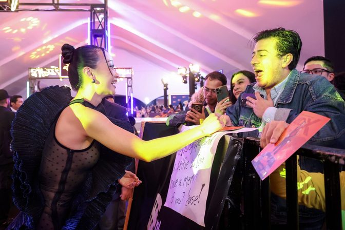 Callina Liang Braless Sheer Dress Street Fighter Red Carpet