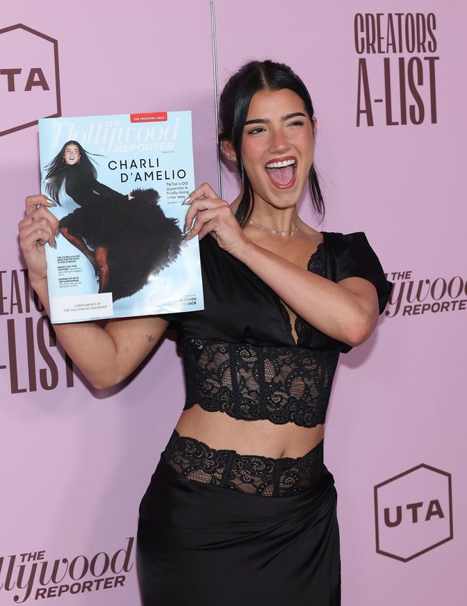 Charli Damelio Black Lace Corset Cleavage Thr Party