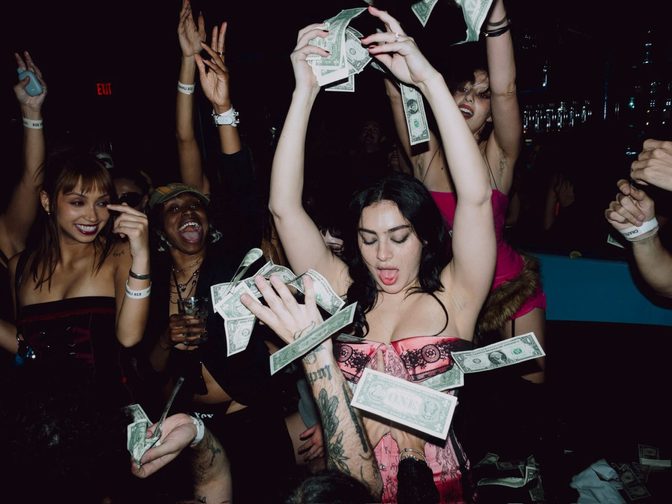 Charli Xcx Boobs Money Rain Sheer Tights Las Vegas Backstage