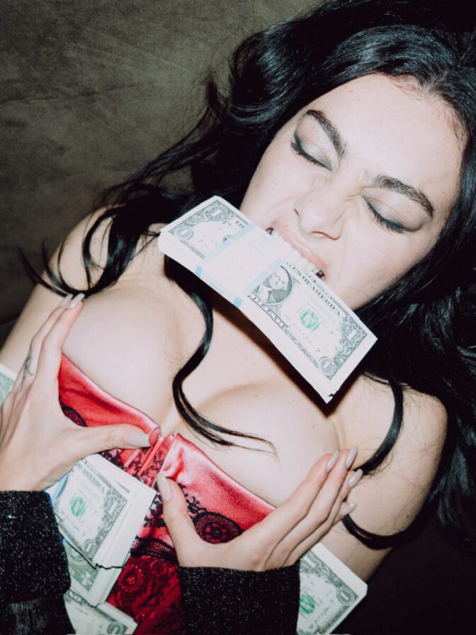 Charli Xcx Boobs Money Rain Sheer Tights Las Vegas Backstage