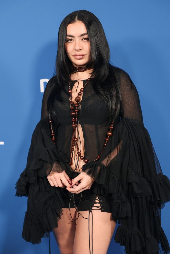 Charli Xcx Sheer Black Mesh Lace Up Shorts Abbey Prep Day Hollywood