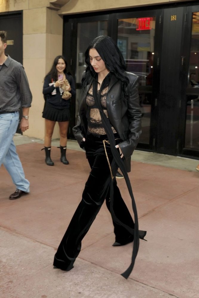Charli Xcx Sheer Lace Top Showing Breasts Metrograph