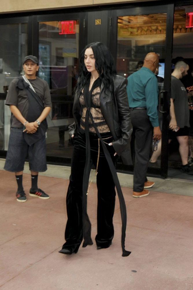 Charli Xcx Sheer Lace Top Showing Breasts Metrograph