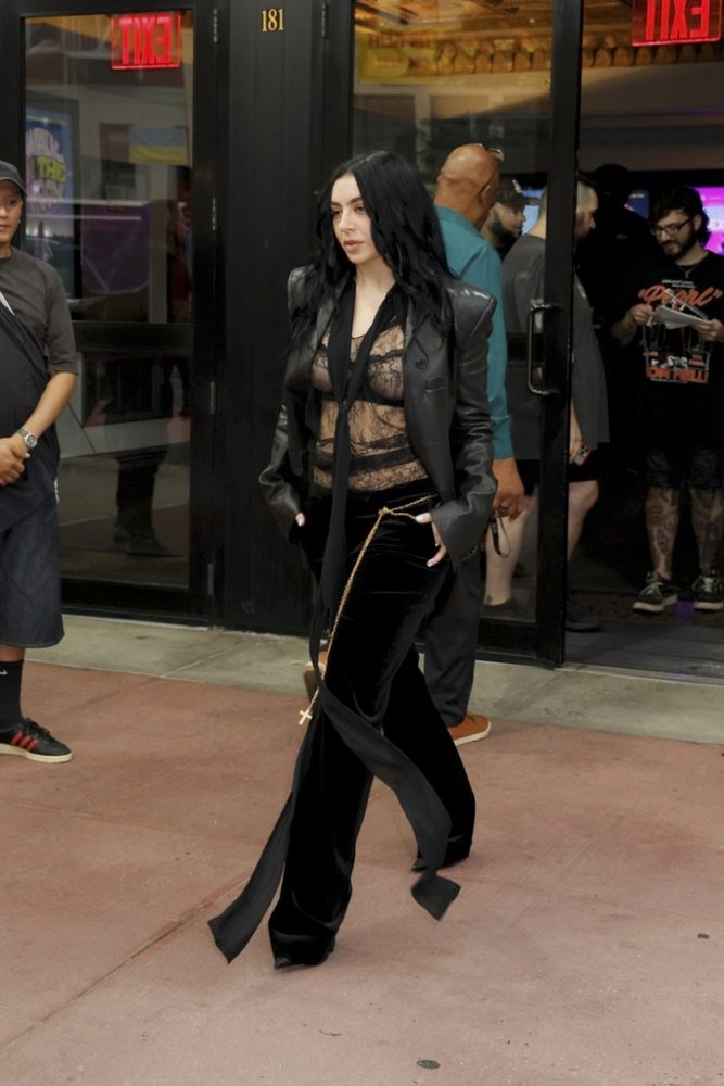 Charli Xcx Sheer Lace Top Showing Breasts Metrograph